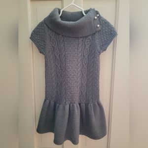 JANIE AND JACK CABLE SWEATER DRESS GREY 3T